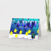 彼の手のグリーティングカードの世界全体 カード (裏面)