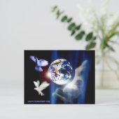 彼の手のポストカードに世界全体 ポストカード (スタンド正面)