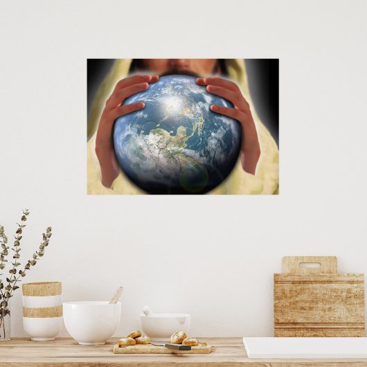 彼の手の世界全体 ポスター (キッチン)