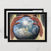 彼の手の世界全体 ポストカード (正面/裏面)