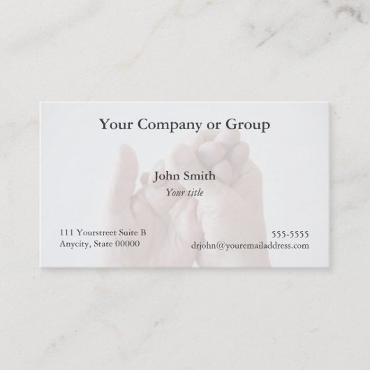 彼の手の名刺を絞っている人 名刺 (正面)