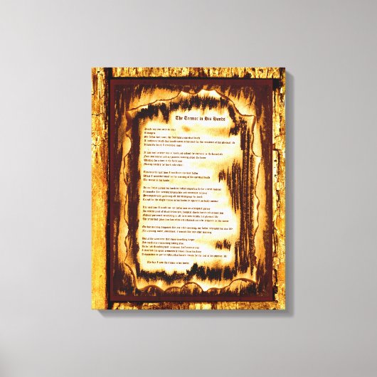 彼の手の震え キャンバスプリント (正面)