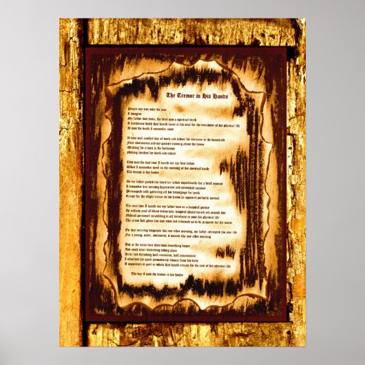 彼の手の震え ポスター (正面)