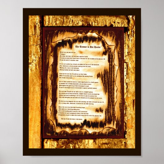 彼の手の震え ポスター (正面)