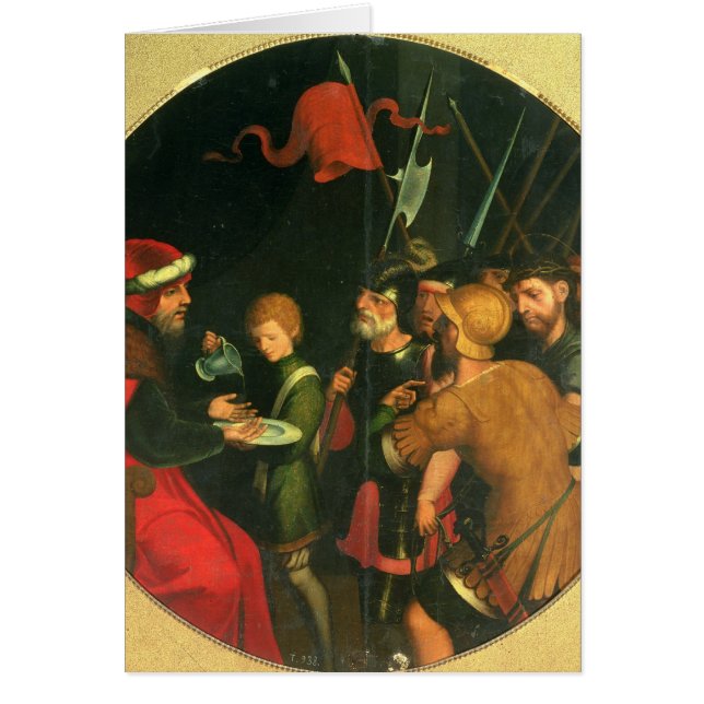 彼の手を洗浄しているPontius Pilate (正面)