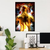 彼の手ストライプで ポスター (ホームオフィス)