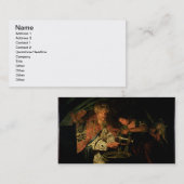 彼の手(キャンバスの油)を洗浄しているPilate 名刺 (正面/裏面)