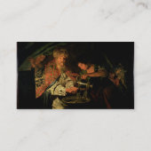 彼の手(キャンバスの油)を洗浄しているPilate 名刺 (裏面)