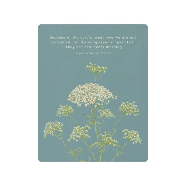 彼の才能は毎朝新しい金属ウォールアートだ メタルプリント (正面)