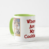 彼の指のマグを振る旧式なサンタは個人化なります マグカップ (正面左)