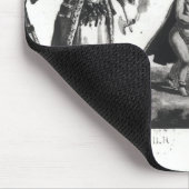 彼の敵をスキャルピングしている野蛮人の責任者 マウスパッド (コーナー)