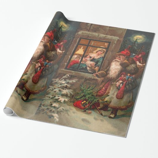 彼の方法4のサンタクロース ラッピングペーパー (アンロールド)