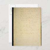 彼の日記、南極の最後のページ ポストカード (正面/裏面)