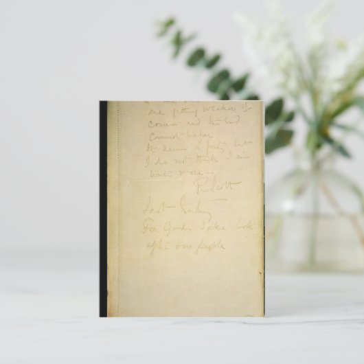 彼の日記、南極の最後のページ ポストカード (スタンド正面)