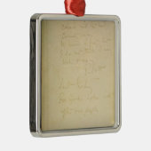 彼の日記、南極大陸の最後のページ メタルオーナメント (右)