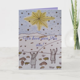 彼の星を見た！クリスマスカード カード