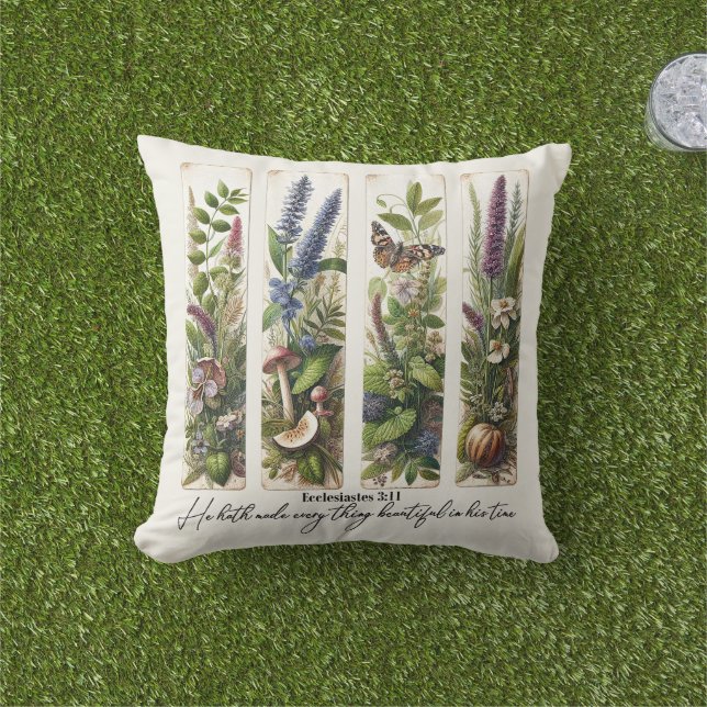 彼の時代の植物学で美しいすべてのもの アウトドアクッション (芝生)