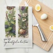 彼の時代の植物学で美しいすべてのもの キッチンタオル (四つ折り)