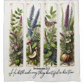 彼の時代の植物学で美しいすべてのもの シャワーカーテン (正面)