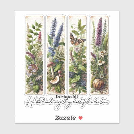 彼の時代の植物学で美しいすべてのもの シール (シート)