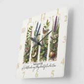 彼の時代の植物学で美しいすべてのもの スクエア壁時計 (傾斜)