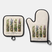 彼の時代の植物学で美しいすべてのもの 鍋つかみ&鍋敷きセット (正面)