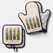彼の時代の植物学で美しいすべてのもの 鍋つかみ&鍋敷きセット (正面/裏面)