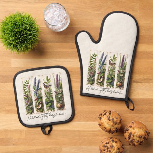 彼の時代の植物学で美しいすべてのもの 鍋つかみ&鍋敷きセット (トップダウン)