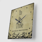 彼の時代の聖書の聖句 スクエア壁時計 (傾斜)