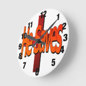 彼の時救計 ラウンド壁時計 (傾斜)