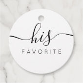 彼の最も愛する書道の贈り物、クラシックな丸い形 フェイバータグ (正面)