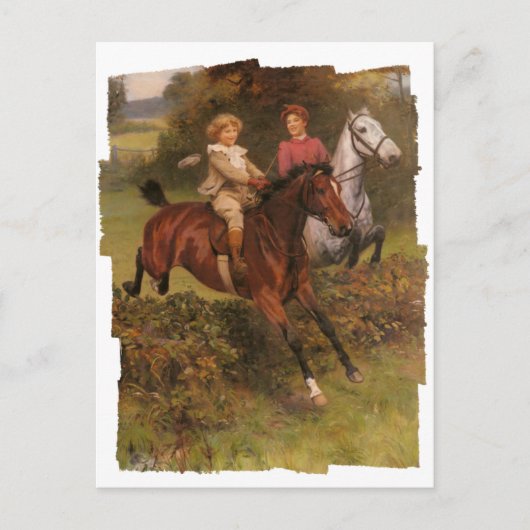 彼の最初のフェンス ポストカード (正面)