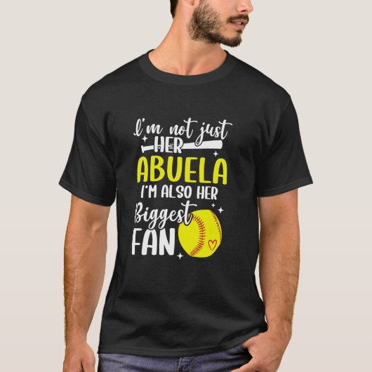 彼の最大のファンソフトボールAbuelaソフトボール遊 Tシャツ (正面)