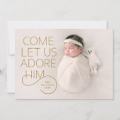 彼の来フルブリードのクリスマスの写真を崇拝しよう 招待状 (正面)