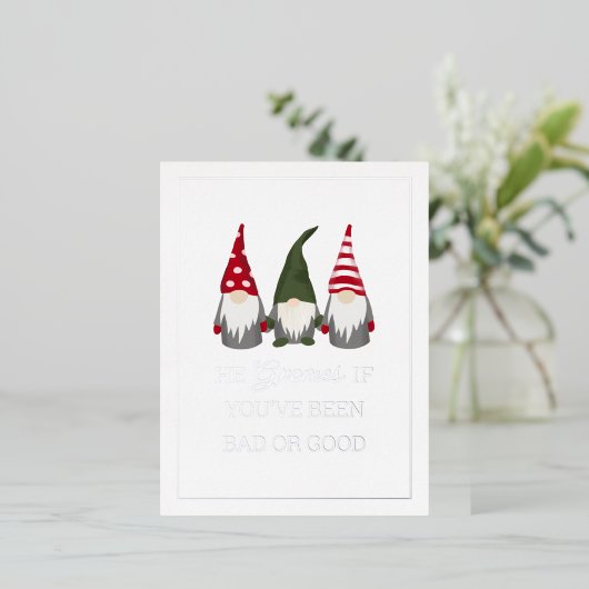 彼の格言もしは、あなたが悪いか良いフォイルだった 箔シーズンポストカード (立ち正面)