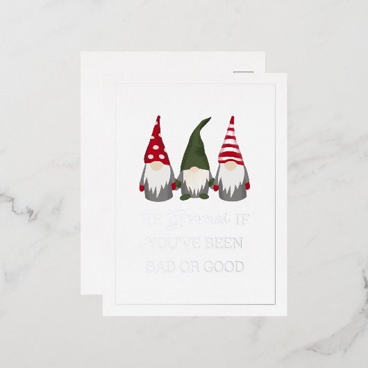 彼の格言もしは、あなたが悪いか良いフォイルだった 箔シーズンポストカード (正面/裏面)