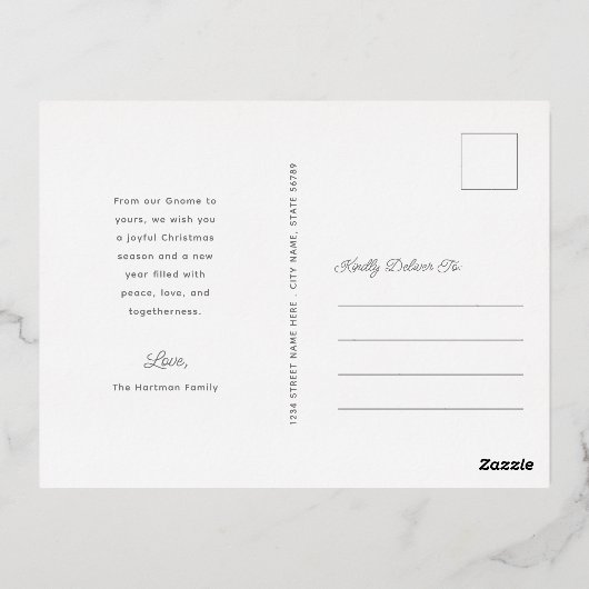 彼の格言もしは、あなたが悪いか良いフォイルだった 箔シーズンポストカード (裏面)