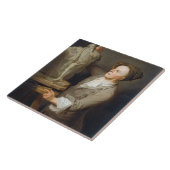 彼の模倣しているルイFrancois Roubiliac (1695-1762年) タイル (側面)