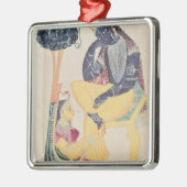 彼の死を免れない愛の神Krishna、Radha メタルオーナメント (左)