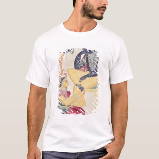 彼の死を免れない愛の神Krishna、Radha Tシャツ (正面)