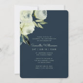 彼の水の色モダンフローラの確認 招待状 (正面)