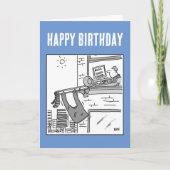 彼の洗つるい流しはトロンボニストだ。誕生日カード カード (正面)
