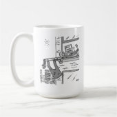 彼の洗つるい流し出すトロンボーン コーヒーマグカップ (左)