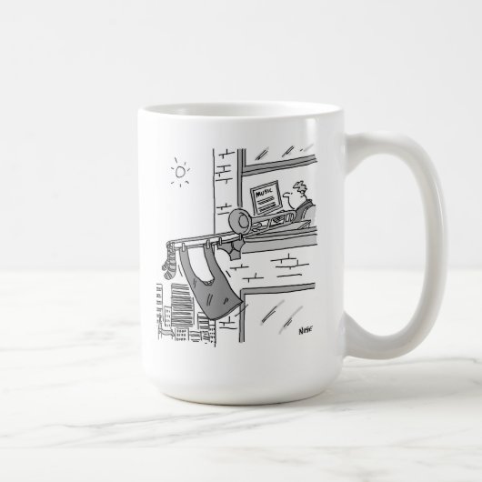 彼の洗つるい流し出すトロンボーン コーヒーマグカップ (右)