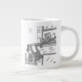 彼の洗つるい流し出すトロンボーン ジャンボコーヒーマグカップ (右)