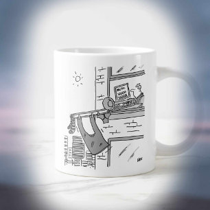 彼の洗つるい流し出すトロンボーン ジャンボコーヒーマグカップ