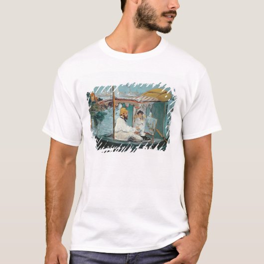 彼の浮遊スタジオのManet | Monet、1874年 Tシャツ (正面)