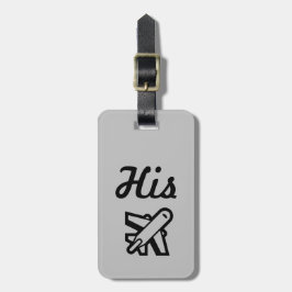 彼の灰色と黒の荷物のタグ ラゲッジタグ