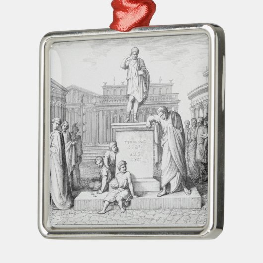 彼の父の前に泣くGaius Gracchus メタルオーナメント (左)