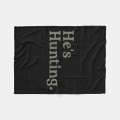 彼の狩りおもしろい狩り妻アートのための女性狩り フリースブランケット (正面(横))